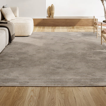 Aarhus Minimalist Scandi Striped Area Rug